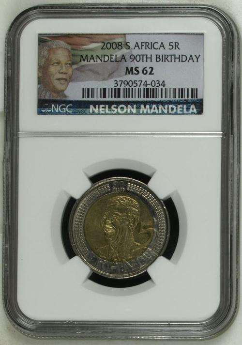 SCARCE 2008 MANDELA R5 - LIMITED EDITION LABEL- MS62