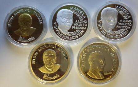 Mandela Medallion Collection - Must have for the collector - Bid per medallion for all 5