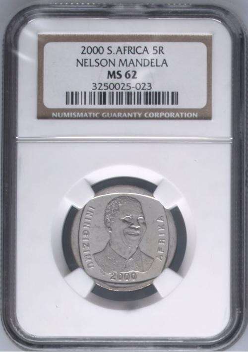 2000 Mandela Smiley / NGC graded / MS62