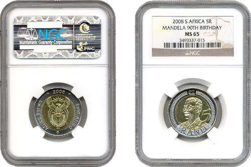 Decent Grade - 2008 Mandela 90th Birthday - NGC graded MS65
