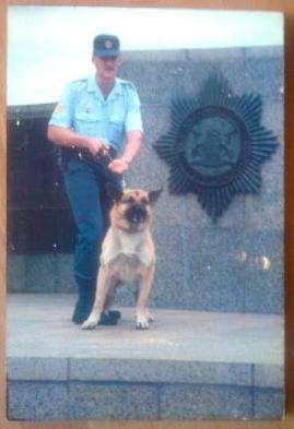 @First on BOB@ Photo print of SAP dog handler @ Scarce item