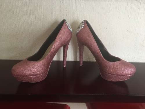 Dusty Pink/ bling /glitter / custom high heels