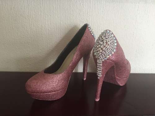 Dusty Pink/ bling /glitter / custom high heels