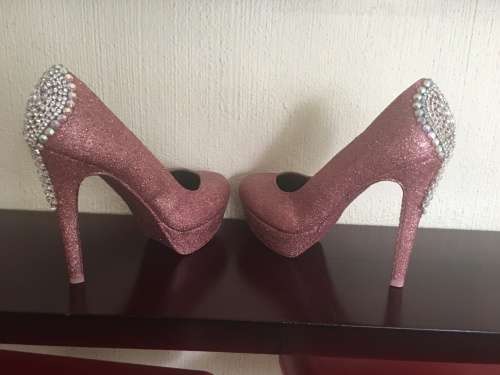 Dusty Pink/ bling /glitter / custom high heels