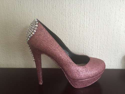 Dusty Pink/ bling /glitter / custom high heels