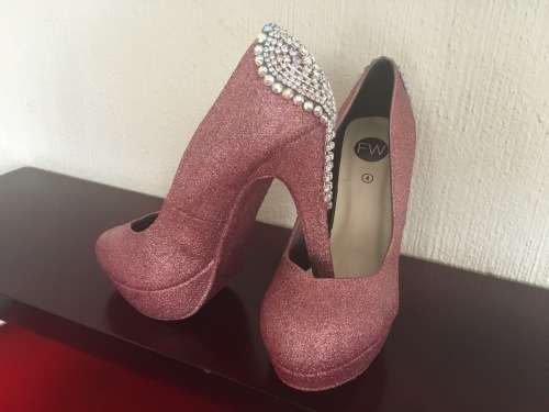 Dusty Pink/ bling /glitter / custom high heels