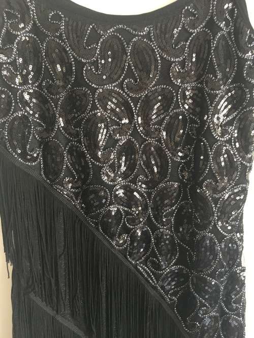 Princess Hanifas 1920's flapper dress black size 34