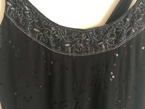 Tribeca 1920 black flapper dress with drop-waste detail