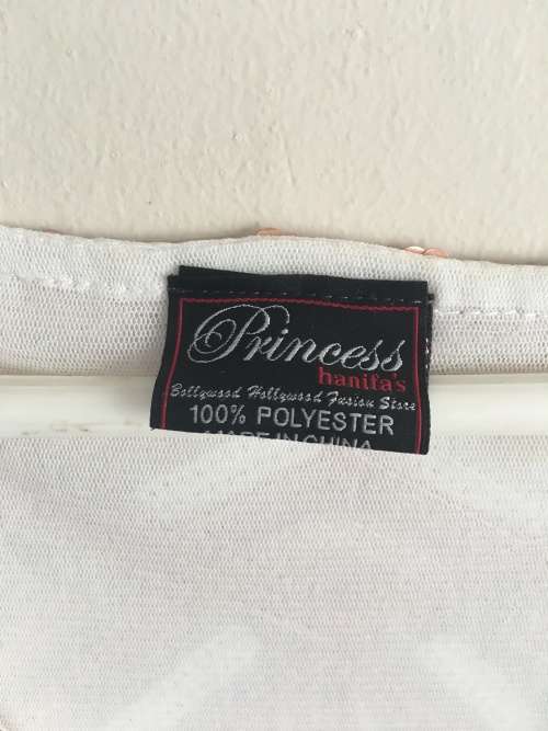 Princess Hanifa's white and rose gold 1920's flapper dress size Medium