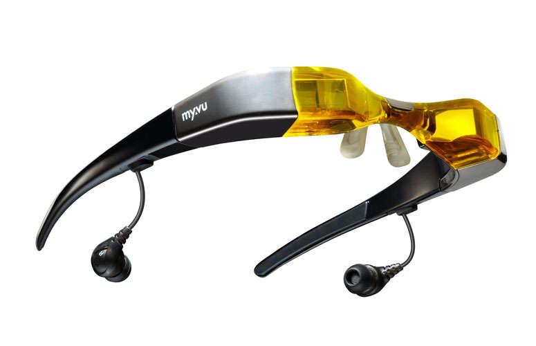 Portable Personal Media Viewer - MYVU Crystal 701 - On face video screen
