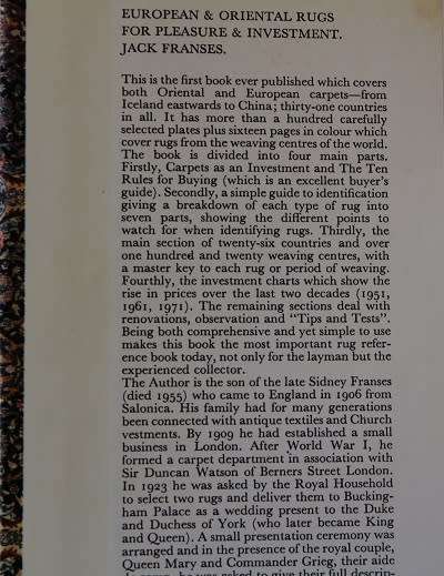 European and Oriental Rugs by Jack Franses