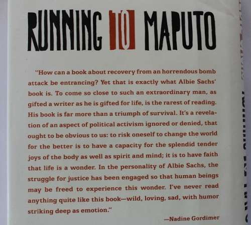 Running to Maputo by Albie Sachs-signed