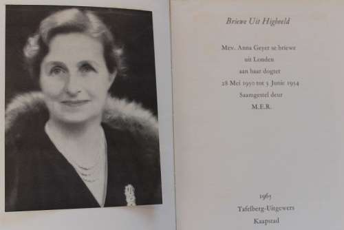 Briewe uit Highveld deur M.E.R.
