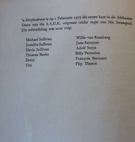 `n Kersfeesdroom deur Kiep Vermeulen