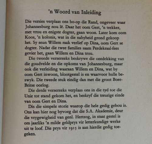 Trekkerswee verse van Totius