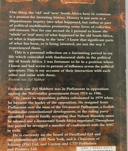 The other side of History by Frederik van Zyl Slabbert