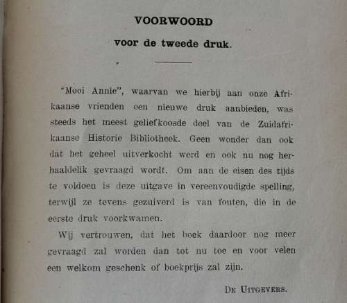 Mooi Annie-Zuid Afrikaanse Historie Bibliotheek