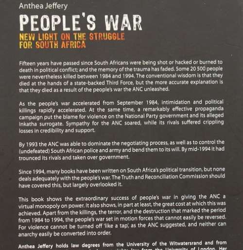 People`s War by Anthea Jeffery