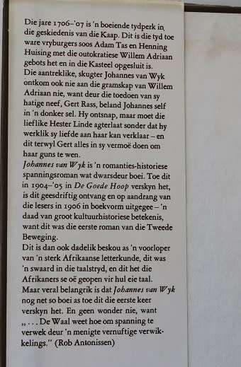 Johannes van Wyk-`n Historiese roman deur J.H.H. de Waal