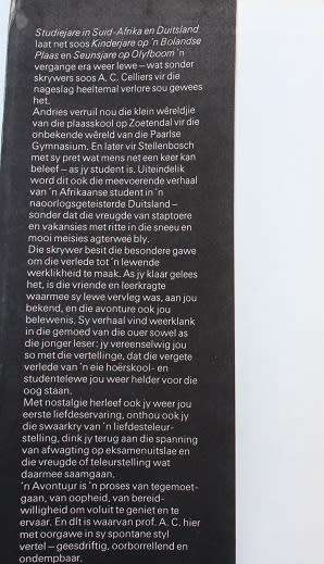AC Cilliers Lewensavontuur-Volumes 1-3 Boek twee geteken.