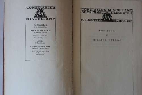 The Jews by Hilaire Belloc
