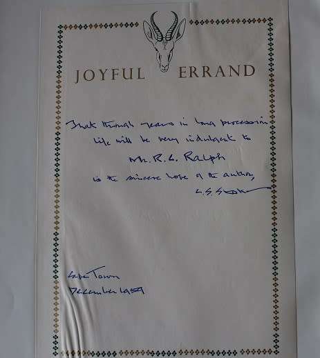 Joyful Errand by C.S. Stokes--Signed