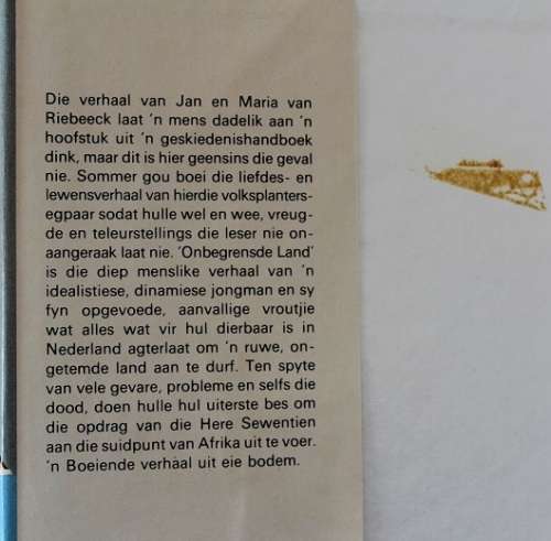 Onbegrensde Land deur Marie van der Merwe