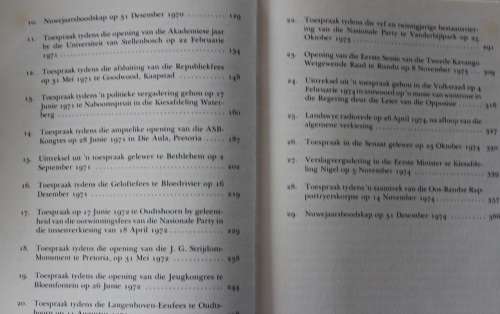 Geredigeerde toesprake van die sewende Eerste Minister van Suid-Afrika adv.B.J.Vorster--Dr.O. Geyser