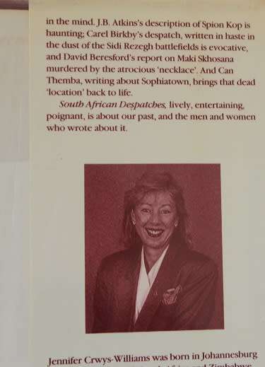 South African Despatches by Jennifer Crwys-Williams. Two centuries of the best in S.A.Journalism.