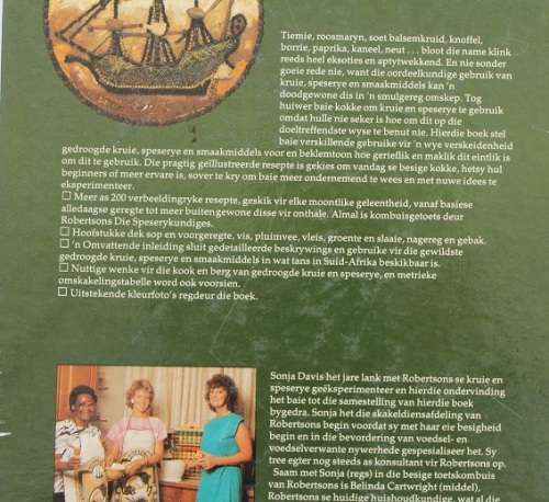 Die Suid-Afrikaanse Kruie & Spesery-kookboek saamgestel deur Sonja Davis