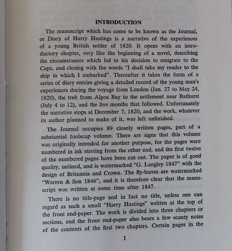 The journal of `Harry Hastings` Albany Settler by Rev. John Ayliff