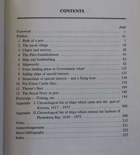 Knysna the forgotten port by Margaret Parkes & V.M. Williams. Signed by both authors-limited no.57