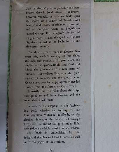 Timber and Tides by Winifred Tapson. The story of Knysna and Plettenberg Bay.