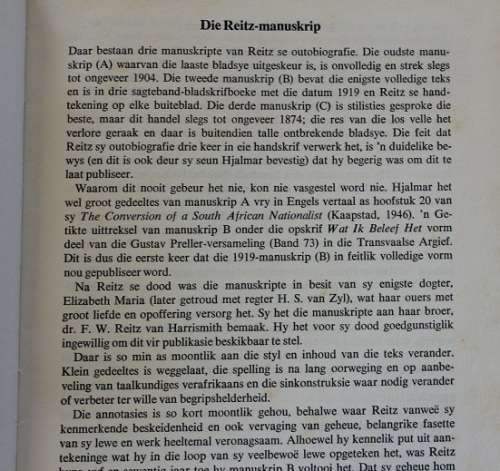 F.w. Reitz Outobiografie en 62 Gedigte
