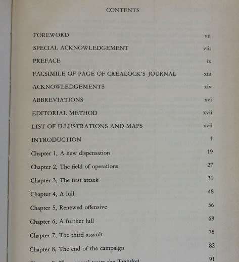 The Frontier war journal of Major John Crealock 1878. VRS--2nd series no.19