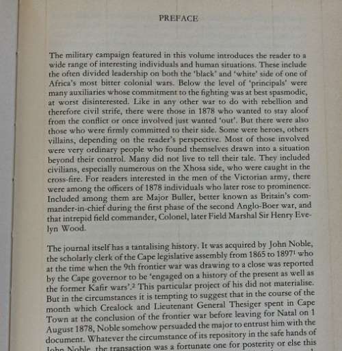 The Frontier war journal of Major John Crealock 1878. VRS--2nd series no.19
