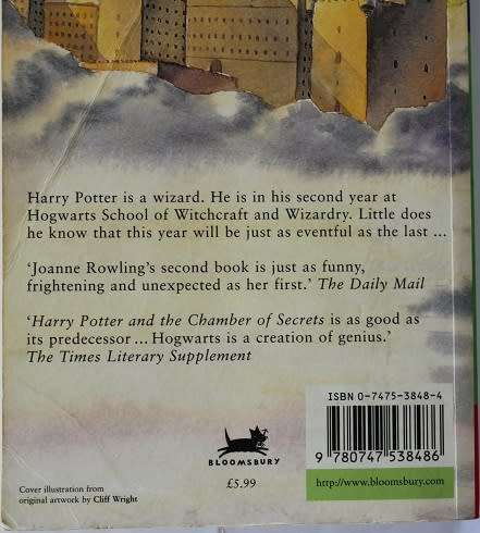 Harry Potter and the  Chamber of Secrets by J.K. Rowling