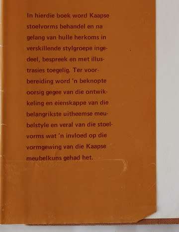 Herkoms van die Kaapse Stoel deur Marielise Botha