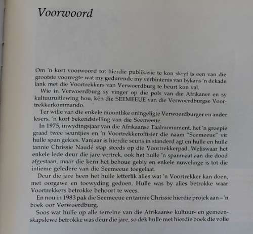 Verwoerdburg `n Terugblik saamgestel deur Chrissie Naudé en die Verwoerdburgse Voortrekkerkommando.