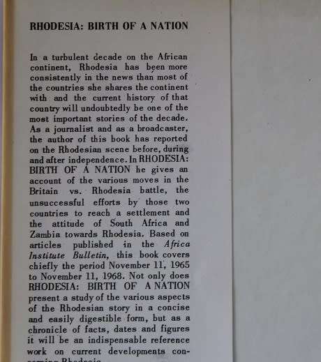 Rhodesia : Birth of a nation by F.R.Metrowich