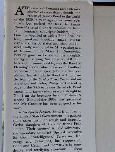 For Special Services by John Gardner--James Bond 007