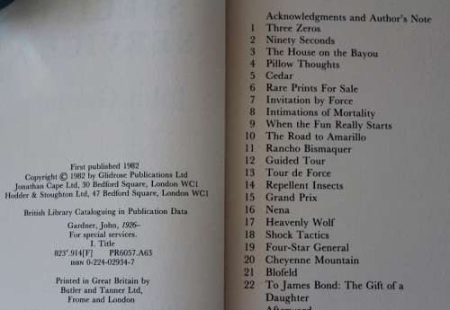 For Special Services by John Gardner--James Bond 007