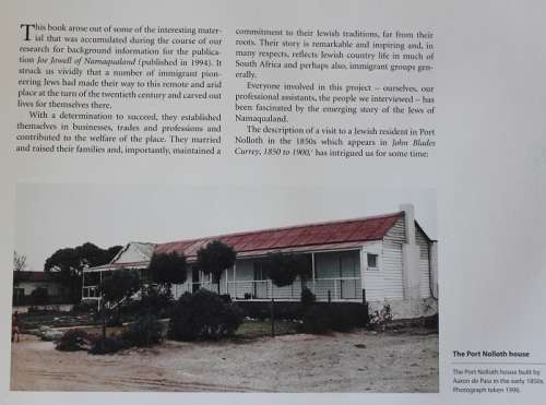 Into Kokerboom Country- Namaqualand`s Jewish Pioneers by P. Jowell and A. Folb