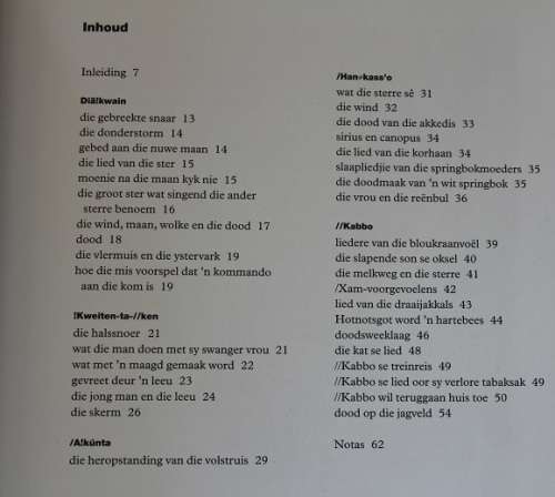 Die Sterre sê ` Tsau` deur Antjie Krog