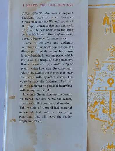 I heard the old man say by Lawrence G. Green. First ed. 1964