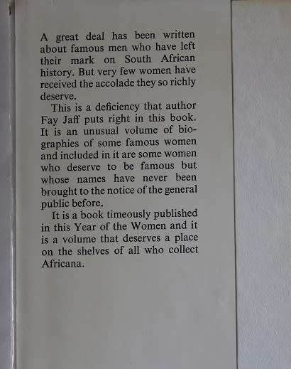 Woman South Africa remembers by Fay Jaff