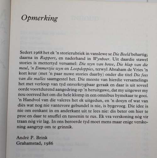 Mal en ander stories deur André P. Brink