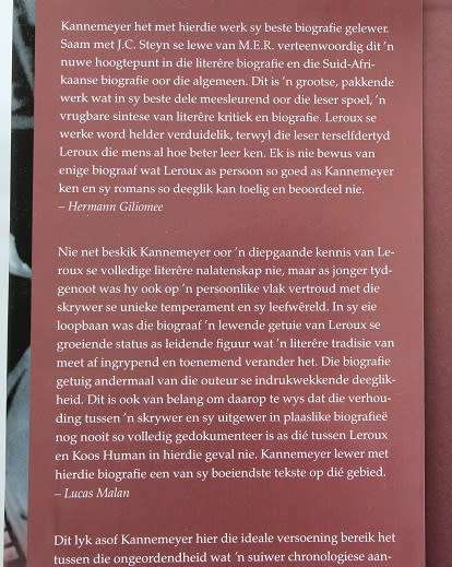 Leroux: `n Lewe deur J.C. Kannemeyer