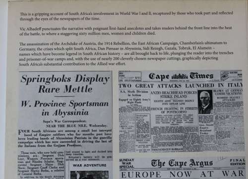 South Africa in two World Wars-A newspaper history by Vic Alhadeff.