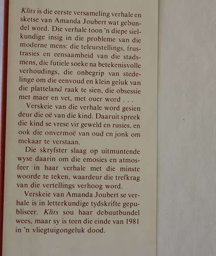 Klits deur Amanda Joubert